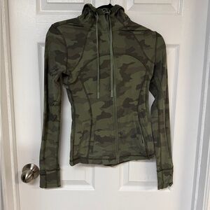 lululemon athletica Green Camo Define Jacket with Hoodie
